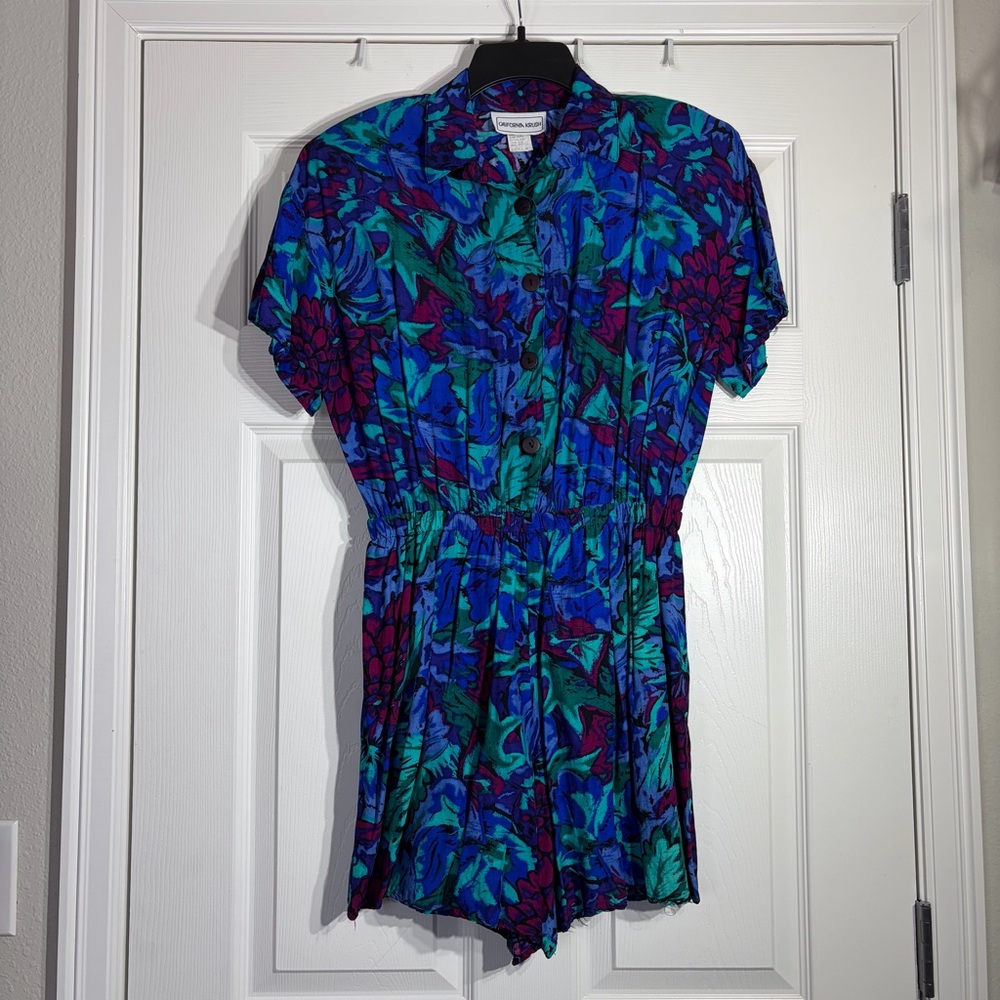 Vintage 80s 90s Romper Medium